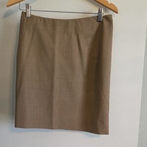 Theory Tan Pencil Skirt Knee-Length Work